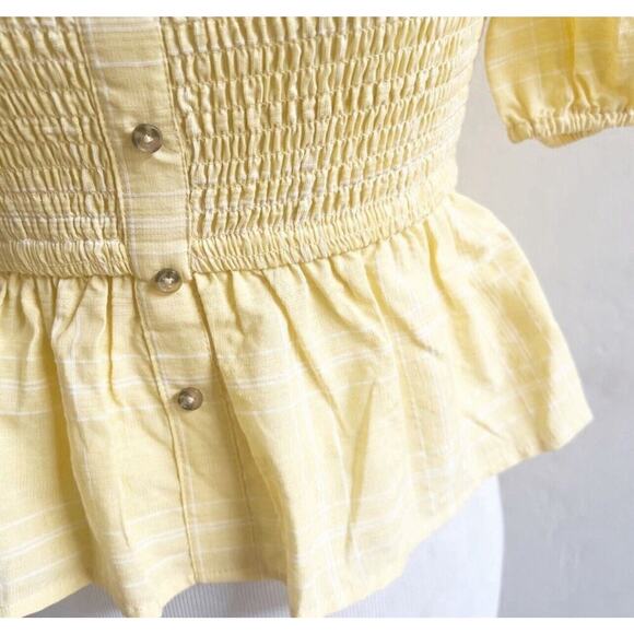 The Fifth Label Hummingbird Smocked Cropped Top Size 6 NWT Butter Yellow - Picture 9 of 10